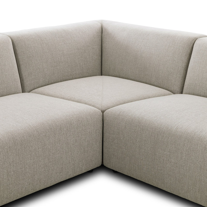 Canapé modulaire Apollo Sloan 6PC, Mélange de polyester Fayette Cloud, Face à la gauche