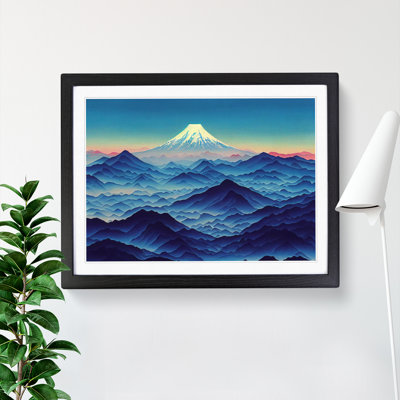 Flowing Japanese Mountains - Single Picture Frame Print