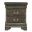 Table de chevet 2 tiroirs LouisPhillipe, gris-1301187713