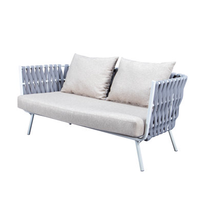Gavin 64.17'' Iron Outdoor Loveseat