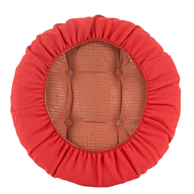 Non-Slip Solid Barstool Seat Cushion, 14-Inches Round, Coral