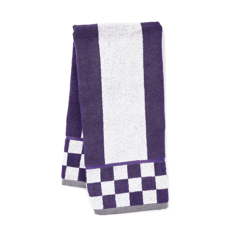 Sterling Check Stripe Hand Towel, Purple/White
