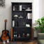 Bibliothèque avec armoire, bibliothèque avec portes, noir et miel