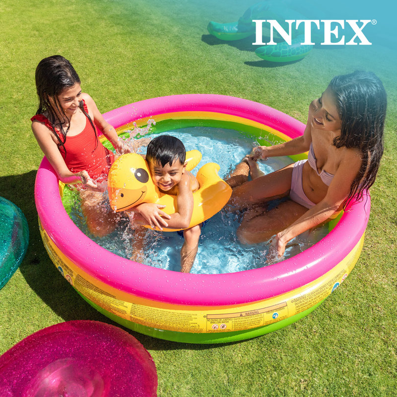 Sunset Glow Multicolor Inflatable Round Kiddie Pool