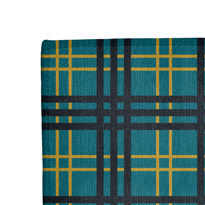 Tapis bleu sarcelle écossais, Rectangle 8 pi x 10 pi