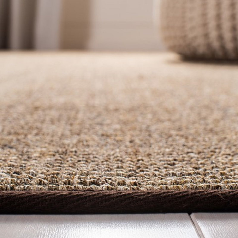 Martha Stewart Sisal/Jute Solid Color Rug in Brown, Rectangle 4' x 6'
