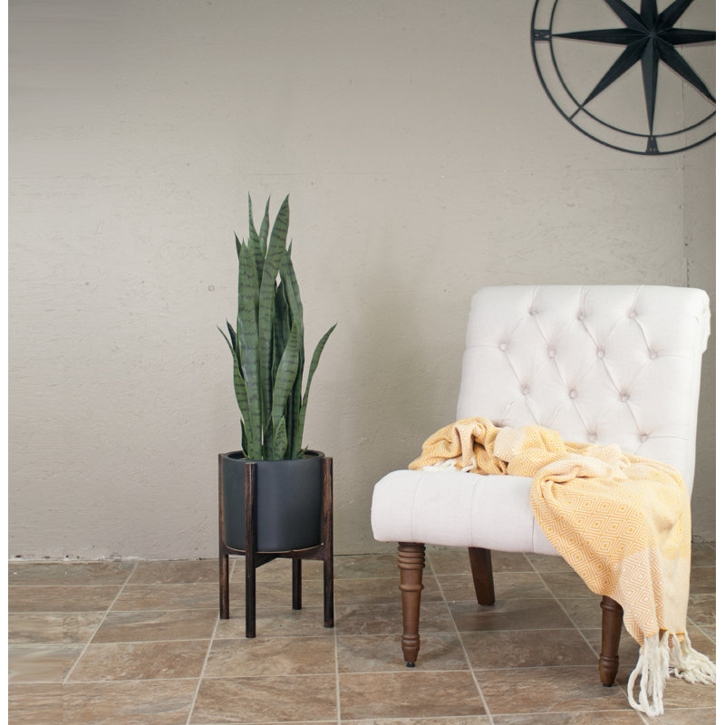 Jardinière Isabelle, Noir / noyer foncé, H 19 po x l 12,5 po x P 12,5 po