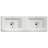 60" Resin Basin For Bathroom Vanity, With Undermount Rectangular Double Sinks, 8 Inch Faucet Holes, Vanity Top Only