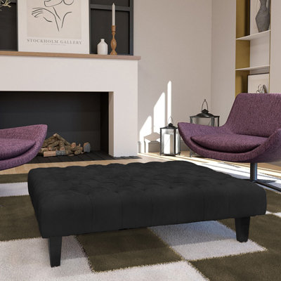 Ainura 60cm Wide Velvet Tufted Rectangle Solid Colour Cocktail Ottoman