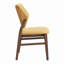 Ensemble de 2 chaises de salle à manger de style campagnard avec finition noyer et jaune