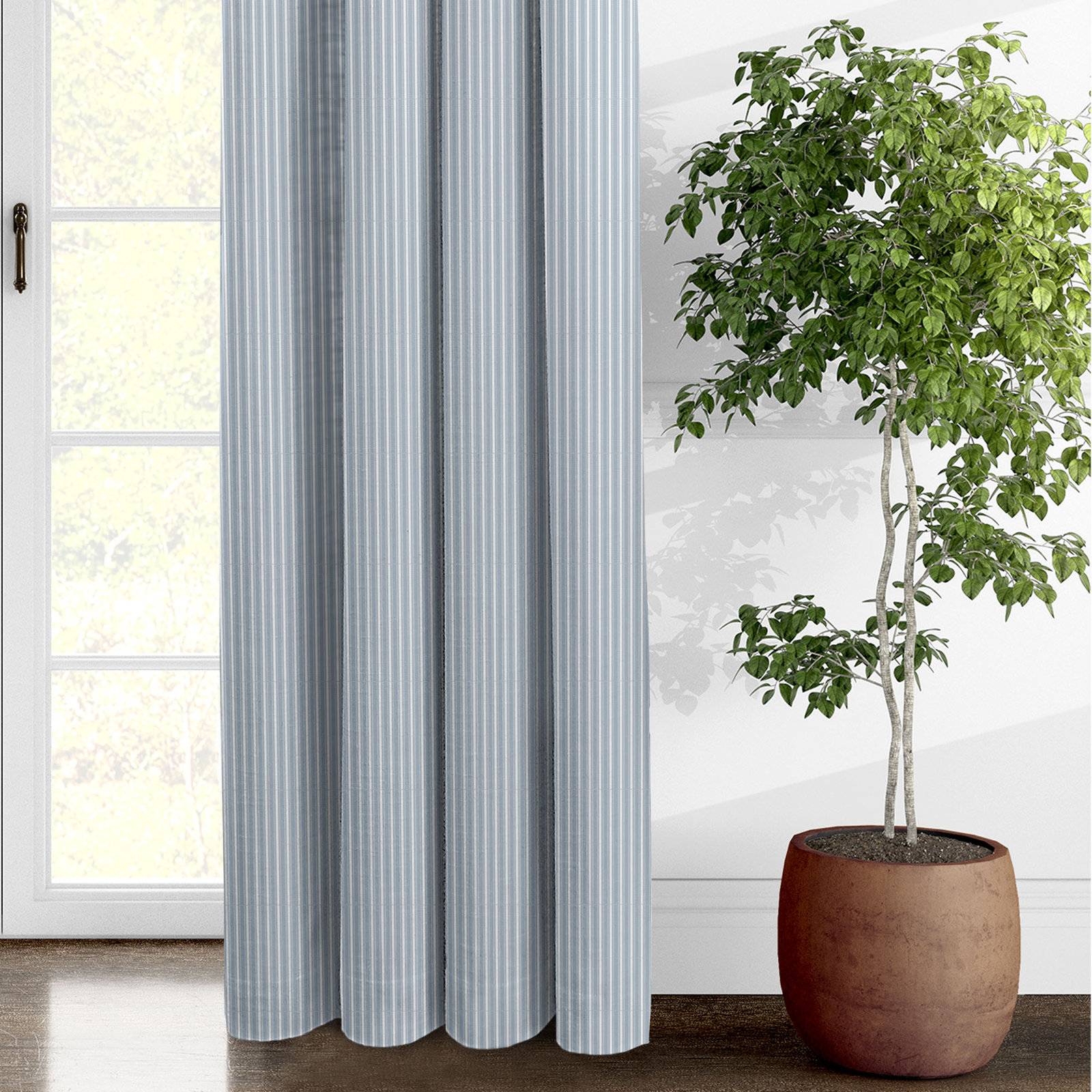 Reggie Room Darkening Curtain Panel, Cornflower, 50" W x 96" L