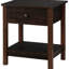 Dark Brown Side Table With Storage For Limited Room Options Different Purposes