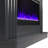 Rene Electric Fireplace Mantel 65" TV Stand with Multi-Color Flame and Crystal Ember Bed-103699383