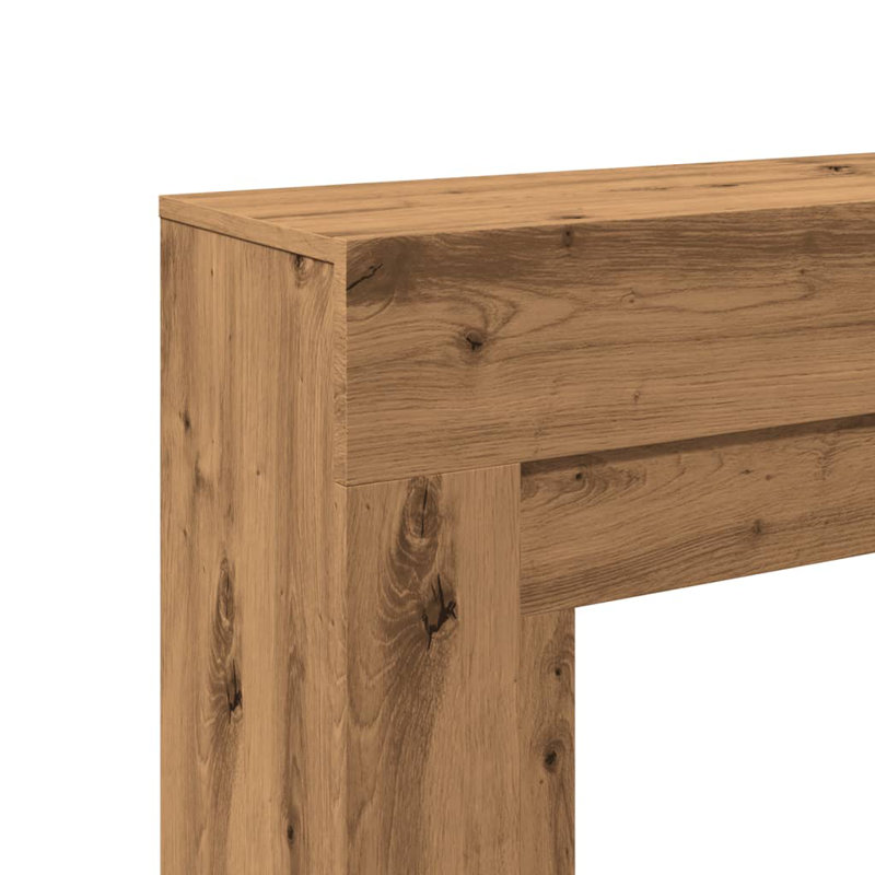 Fireplace Surround 39.4X11.8X34.4" Engineered Wood, Artisan Oak
