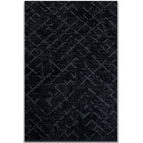 Geometric Flatweave Cotton Black Rug