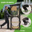 Enceinte d'extérieur pour chat Catio, maisonnette pour chat à 4 niveaux avec toit imperméable, cage pour chat d'intérieur avec roues et plancher amovible, naturel-752601959