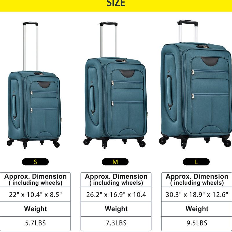 Valise extensible: valise 3 pièces avec verrou TSA et bagage extérieur pratique: intérieur bien pensé, Vert