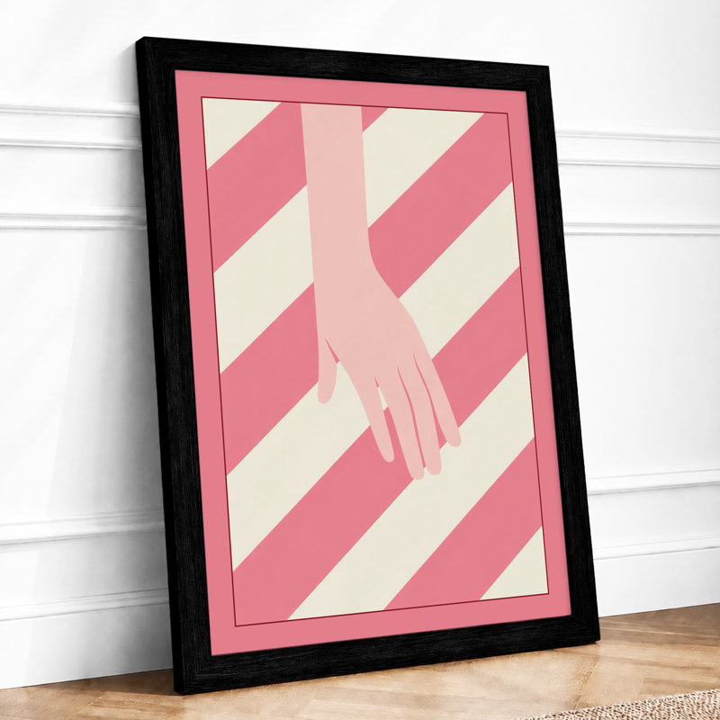 Hands Together Modern - Framed Print, A1 - 84.1 x 59.4 cm, Black
