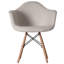 Fauteuil de style Mid-Century avec pieds en bois de hêtre, noir et blanc-2109405294-2031518156