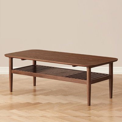 Solid Wood Coffee Table North American Oak Stylish and Durable Design for Living Room Modern Home Furniture