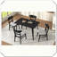 Ensemble de chaises rembourrées de style Mid-Century 5 pièces