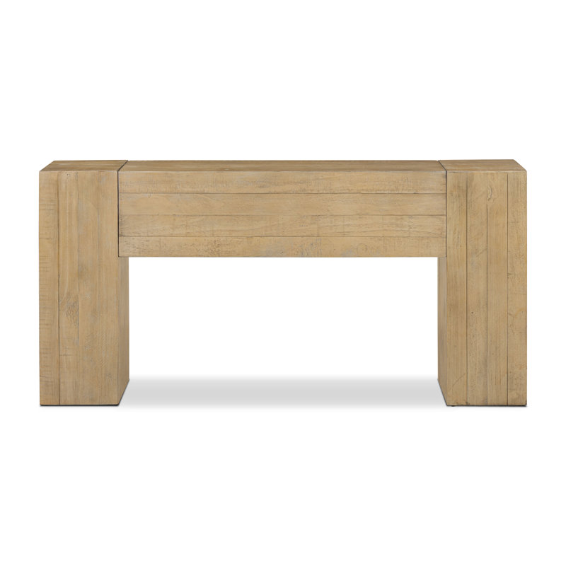 Frome Solid Pine Wood Console Table (60"), Natural