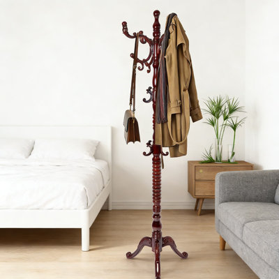 Portemanteau autoportant avec 11 crochets, support à arbre à hauteur réglable pour entrée, couloir, chambre à coucher ou bureau à domicile