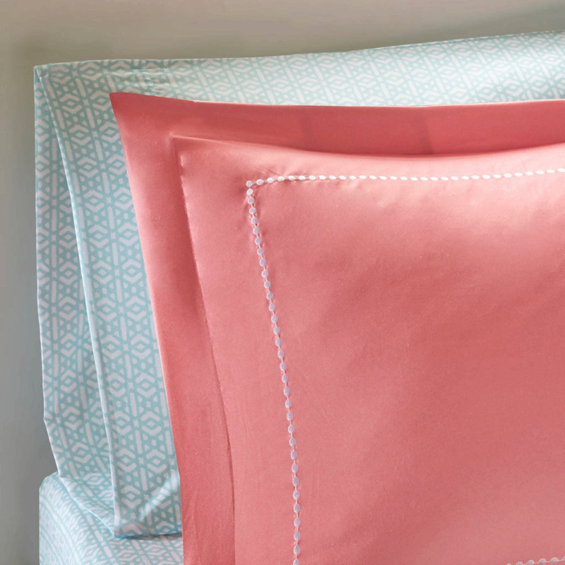 Ensemble d'édredon simple TG avec draps, Corail