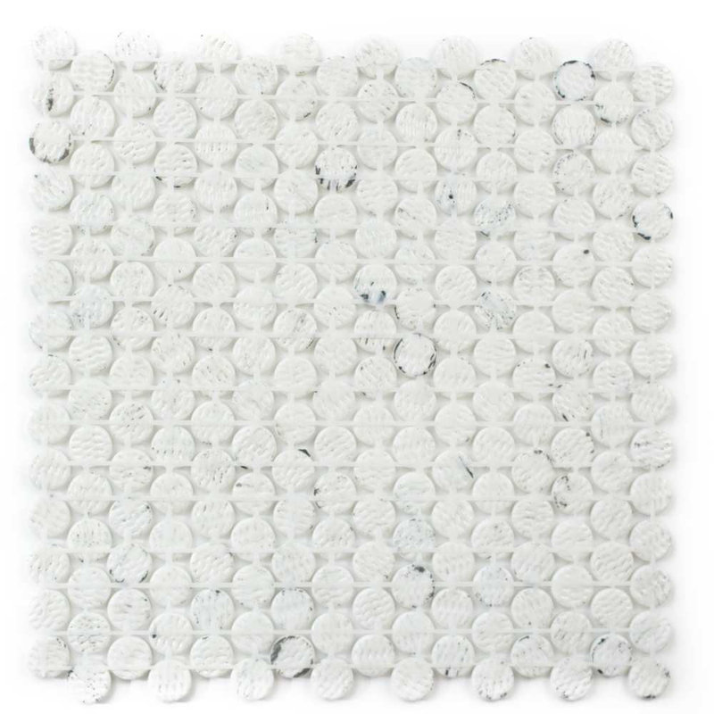 Eterna Penny 12"x12" Recycled Glass Mosaic Tile, Alaia