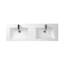  Meuble-lavabo mural double 60 po avec comptoir en résine blanc brillant pour salle de bain moderne-1487549898