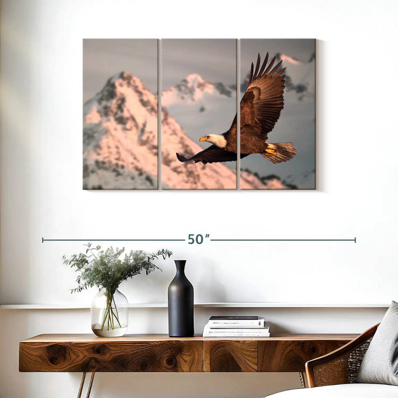 Majestic Bald Eagle, 24" H x 38" W