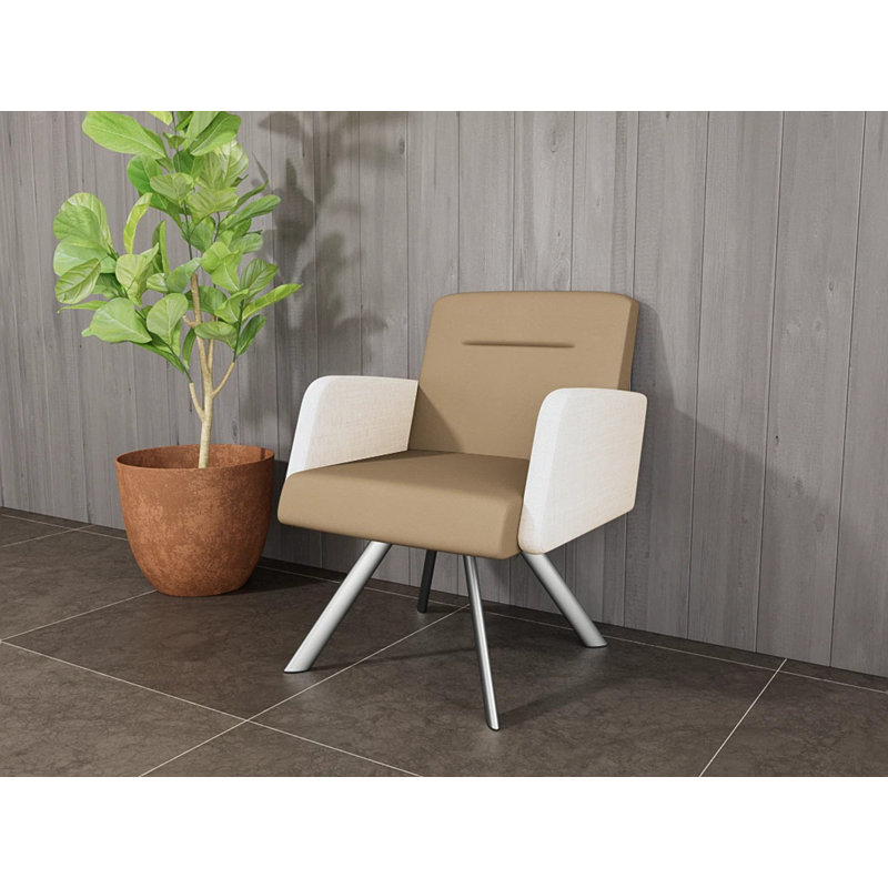 Fauteuil de réception Willow, Argent argent, Patriot Plus taupe / calcaire Chambray