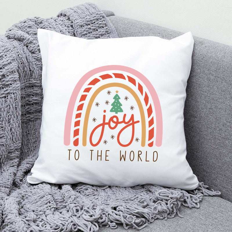 ChristmasRainbow-09 Reversible Throw Pillow, 18" x 18"