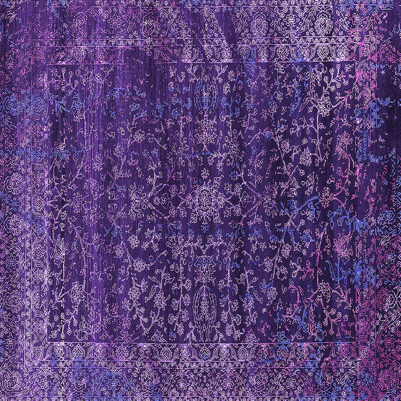 Floral Indoor Rug, Square 5'