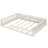 Beige Platform Bed With Guardrail And Relaxing Pillow - Construction Upholstered In Snug Strong Wood Structure-127635430