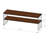 Modern Wall-Mount TV Stand, Walnut Color, 47.2 x 17.7 x 13.8 inches | 100% Pine Solid Wood Frame with 8 mm Tempered Glass Shelves | Numerous Shelves, Space-Saving Design, Perfect for Contemporary Living Rooms-262281114