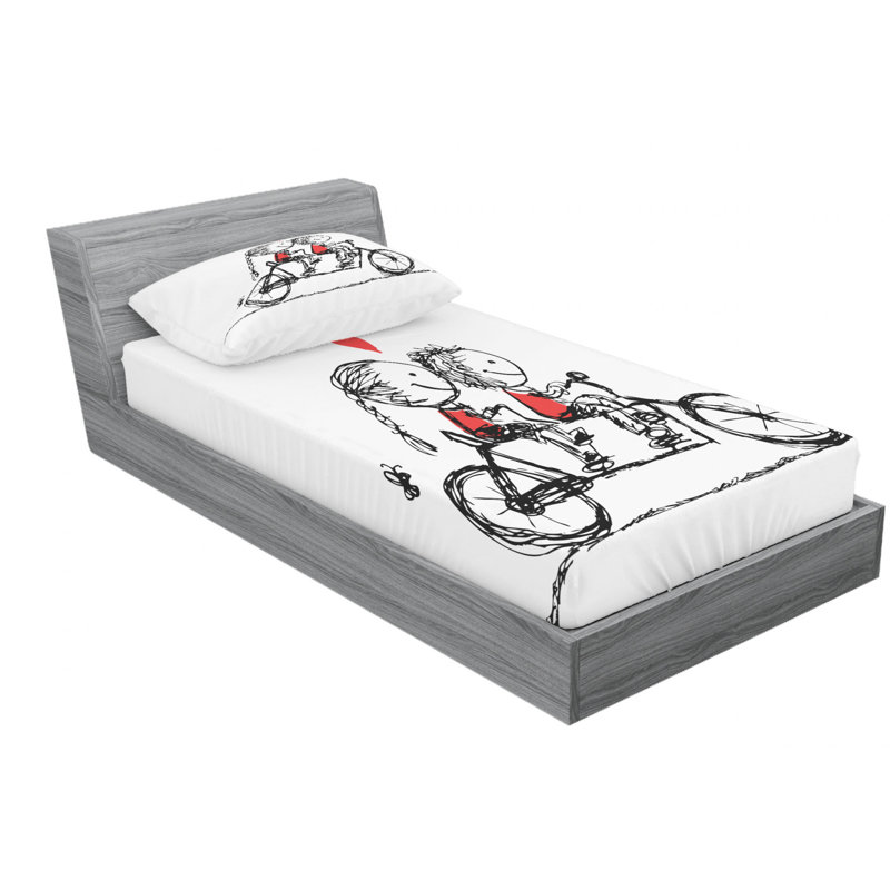Microfiber Sheet Set, Twin Sheet Set with Fitted Sheet