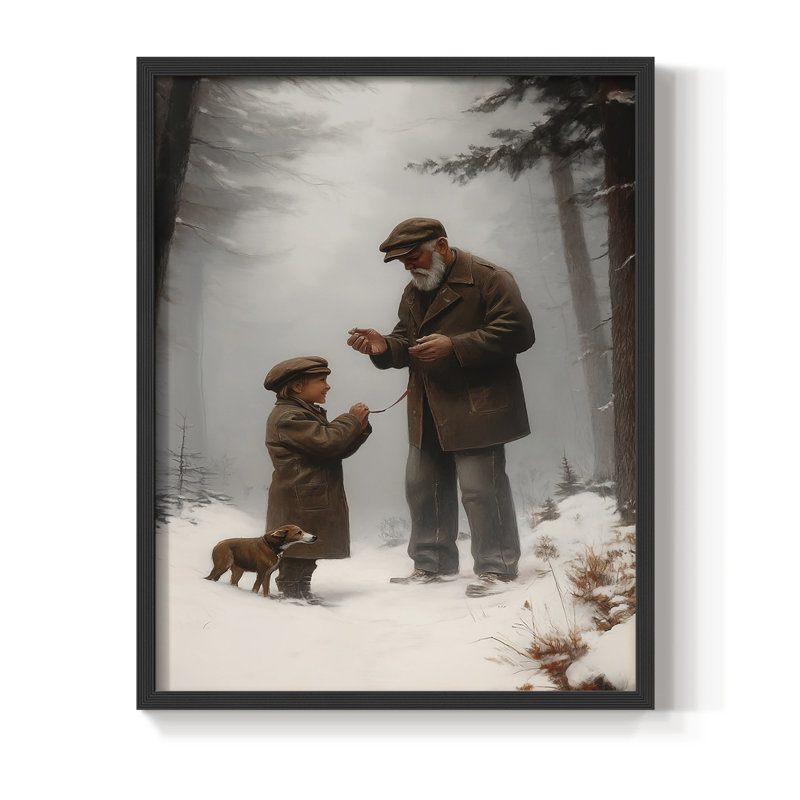 Art des Fêtes de Noël - série 2 - CCXI, reproduction encadrée - bois massif, H 30 po x l 24 po, Noir, noir, noir, noir