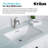Elavo White Ceramic Rectangular Undermount Bathroom Sink