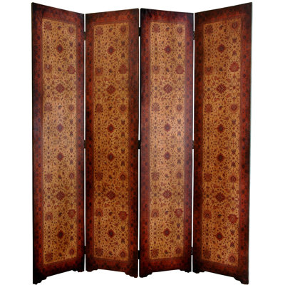 Zeman 63 " W x 72 " H 4 - Panel Faux Leather Folding