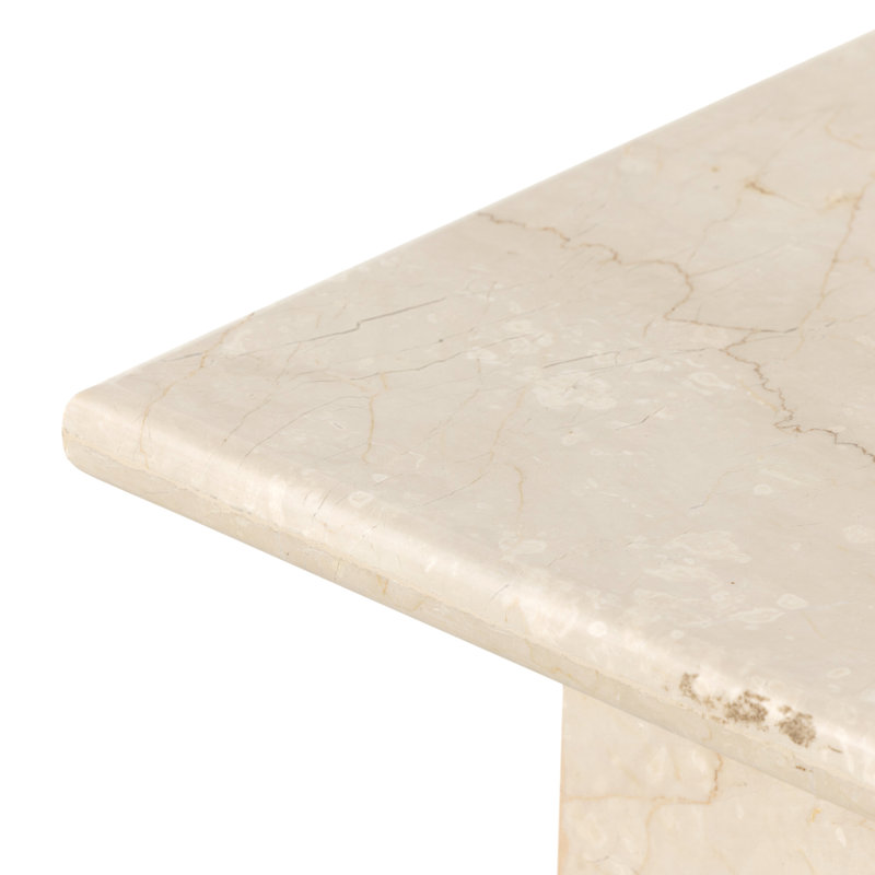 Arum Marble End Table, Cream