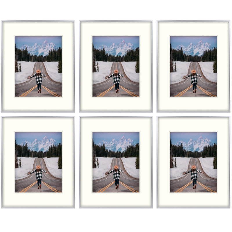 Ensemble de cadres muraux Ailise Gallery, 11 po x 14 po, Argent