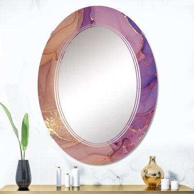 Miroirs muraux mauve et jaune