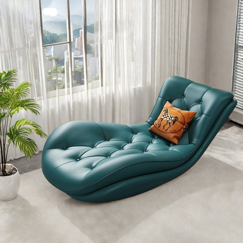 Fauteuil inclinable ergonomique avec structure en bois massif, Vert