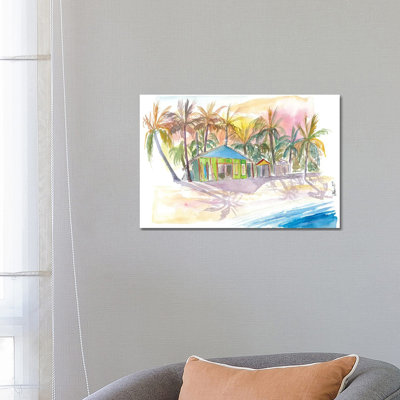 Dominican Republic Beach In Punta Cana With Shops by Markus & Martina Bleichner - Wrapped Canvas Gallery-Wrapped Canvas Giclée