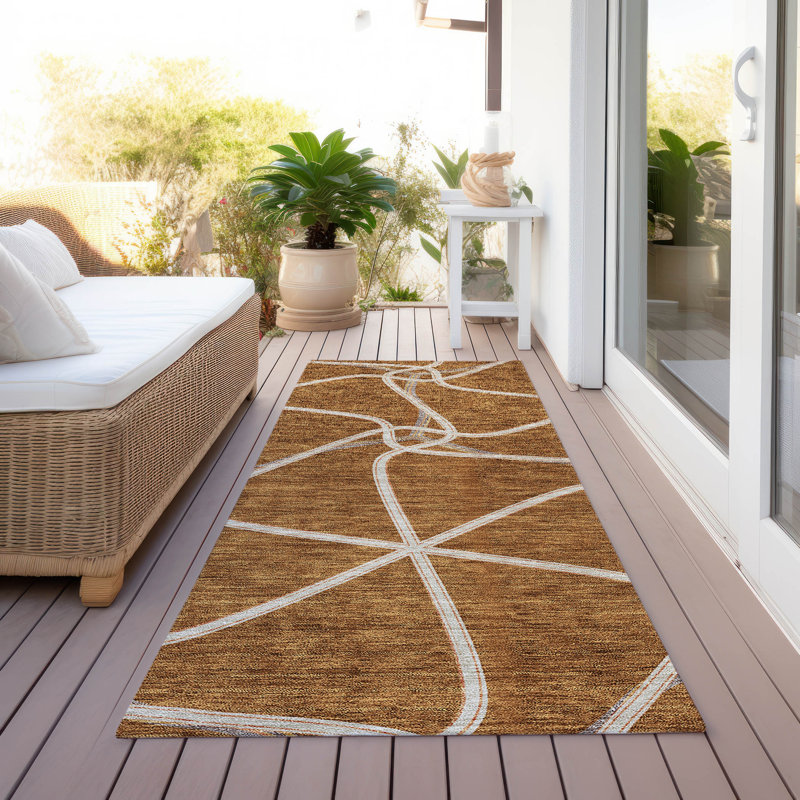  Aleg Area Rug with Non-Slip Backing, Runner 2'3" x 7'6"