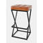 Kellner Upholstered Counter Stool with Metal Frame-1528975125