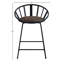 De 2 chaises modernes à hauteur de comptoir - brun noir, base en traîneau, cuir synthétique, dossier et siège de siège ventilés, revêtement en cuir, expérience confortable