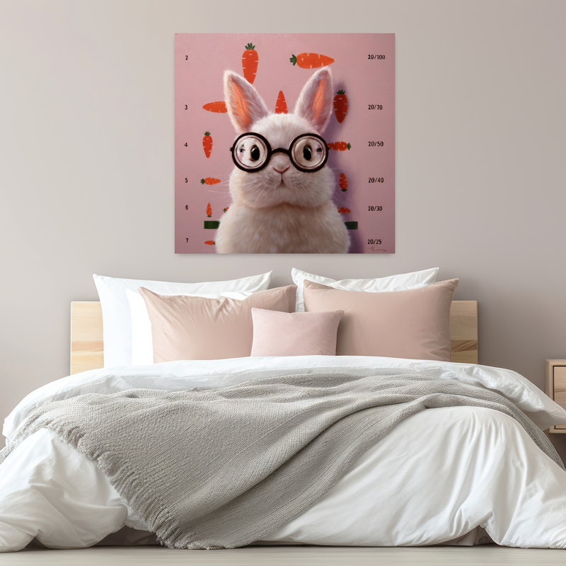 Art visuel de lapin Urban Forest, H 32 po x l 32 po