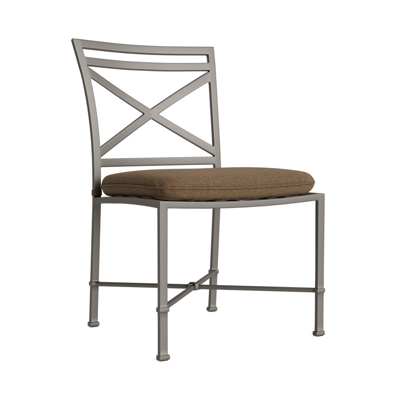 Venetian Outdoor Dining Side Chair, Mica, Fusion Moccasian, Brown